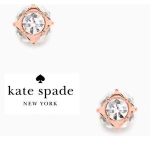 KATE SPADE LADY MARMALADE ROSE GOLD STUD EARRINGS